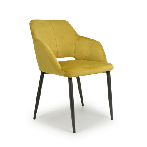 Nero Brushed Velvet Dining Chairs