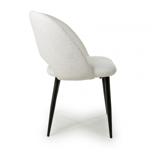 Atlanta Boucle White Dining Chairs