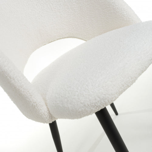 Atlanta Boucle White Dining Chairs