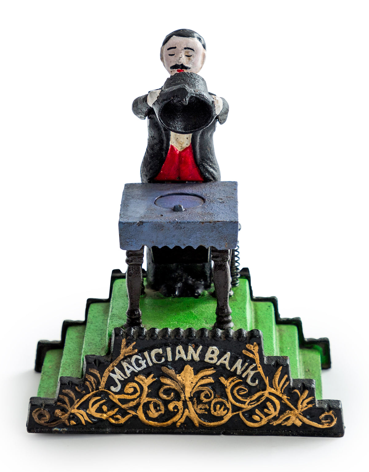Cast Iron Magician Coin Bank