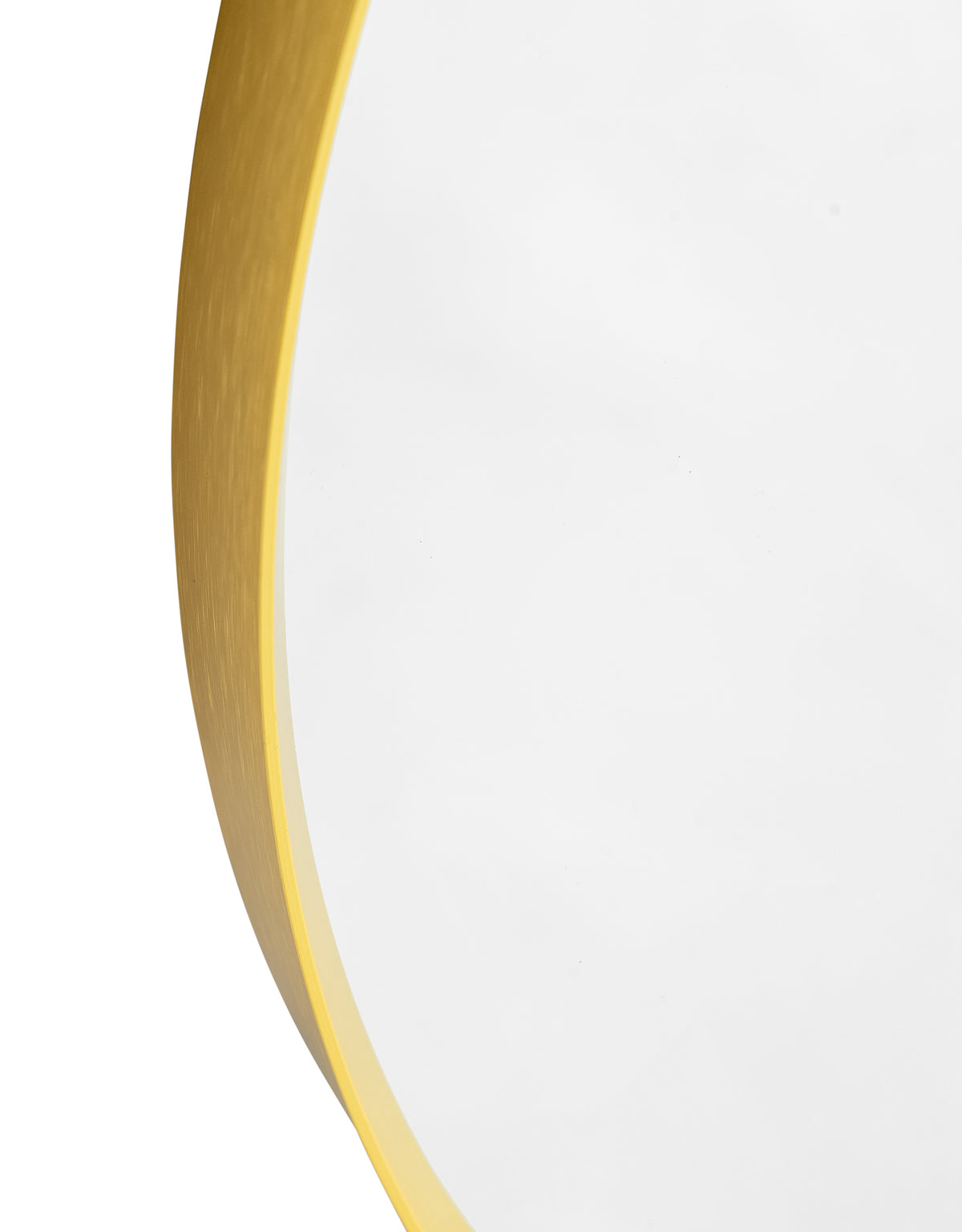 Large Round Gold Metal Flare-Framed Broadway Wall Mirror