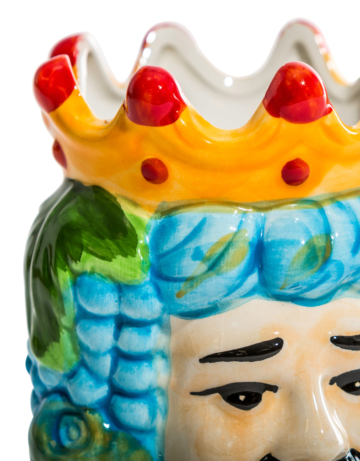 Sicilian King Moor Head Ceramic Storage Pot