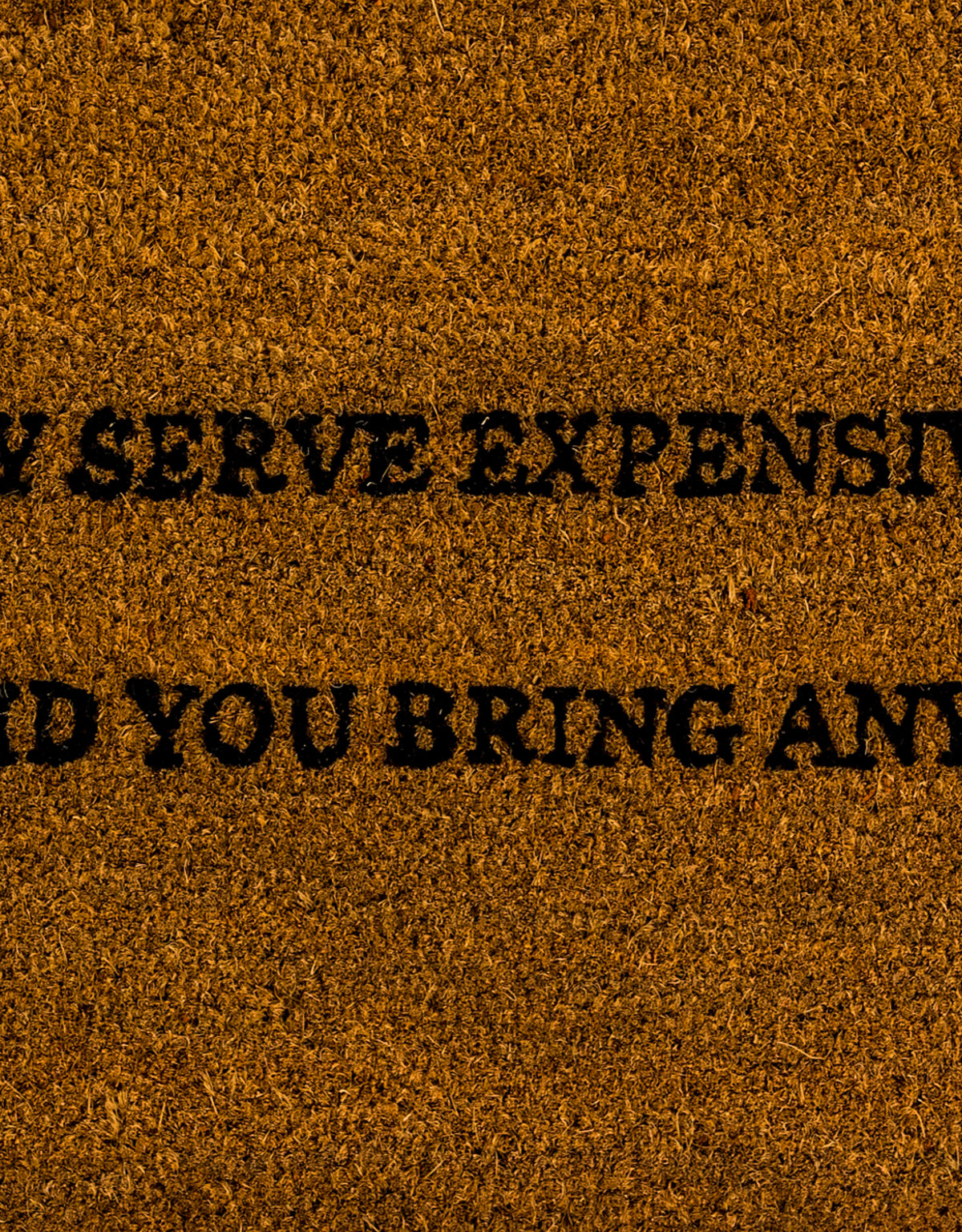 "We Only Serve Expensive Wine" Doormat