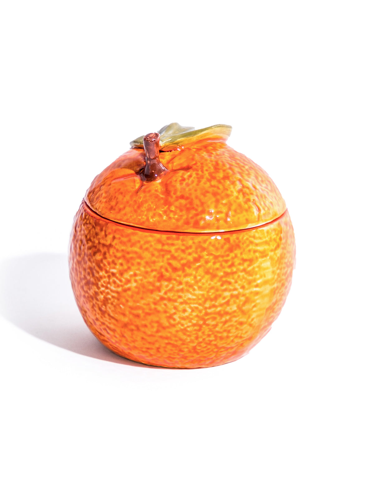 Ceramic Orange Storage Jar