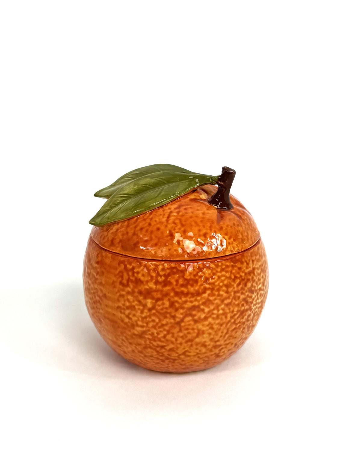 Ceramic Orange Storage Jar