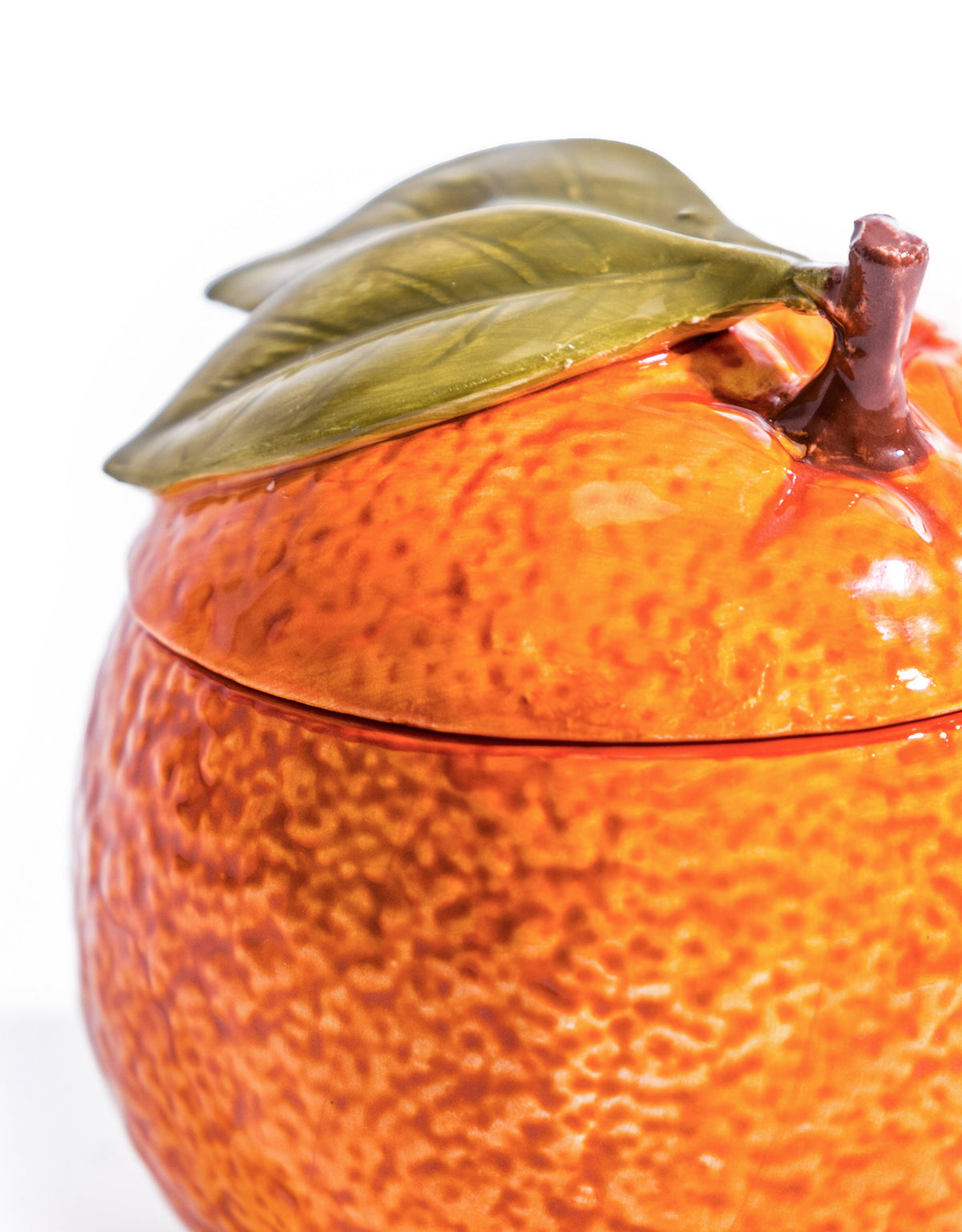 Ceramic Orange Storage Jar