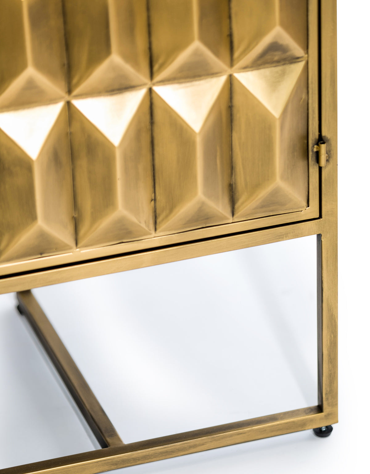 Industrial Gold "Fitzgerald" 3 Door Large Metal Sideboard