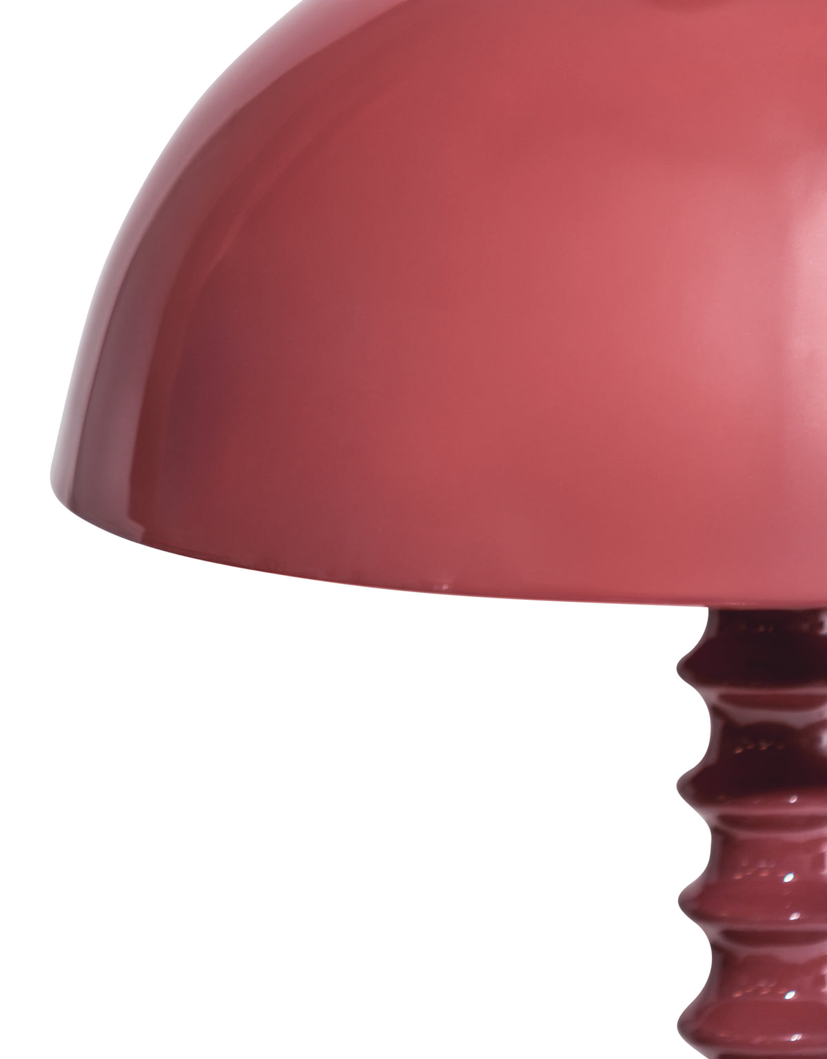 Terracotta Pink Ribbed Floor Lamp