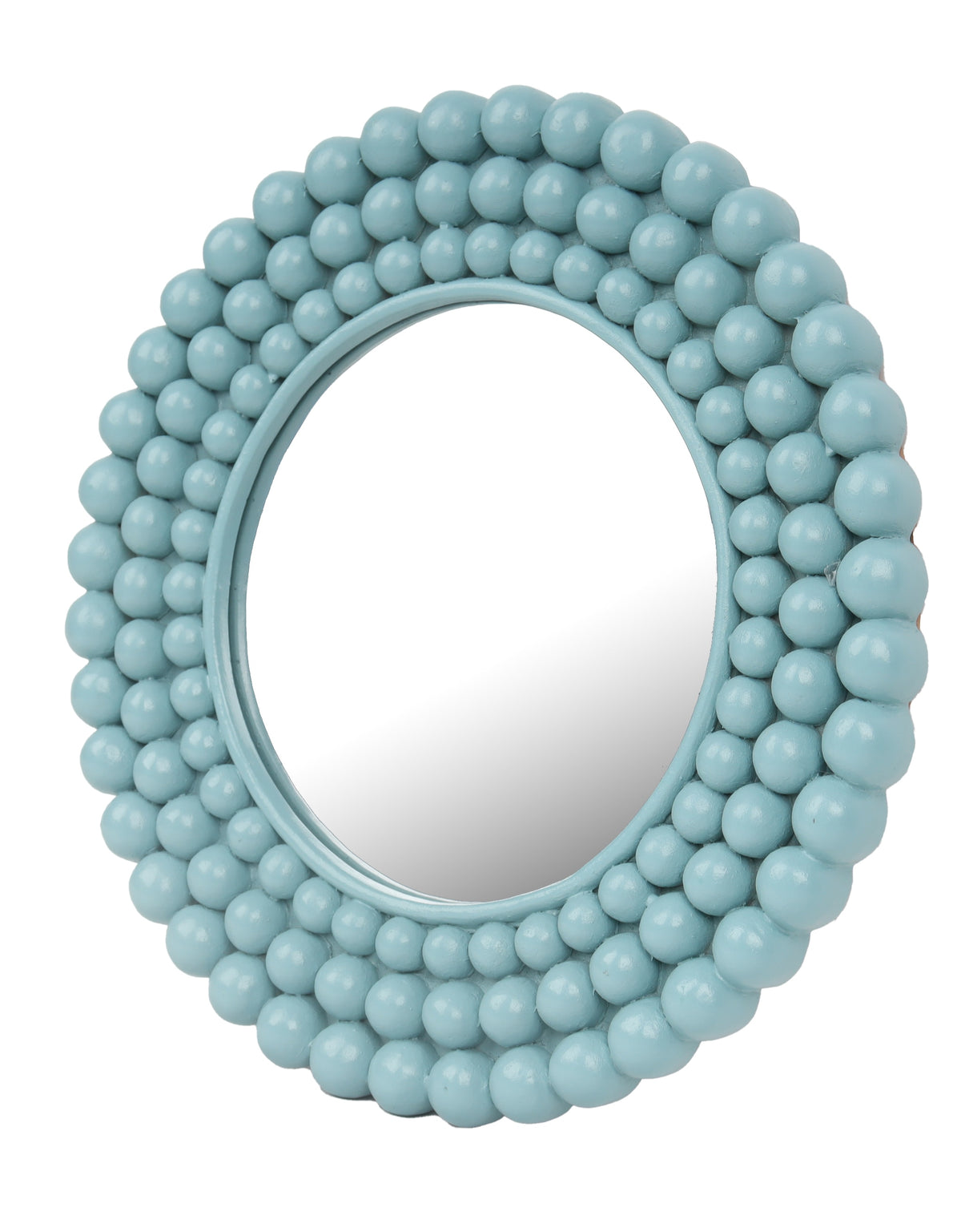 Aqua Blue Multi Ball Framed Small Wall Mirror