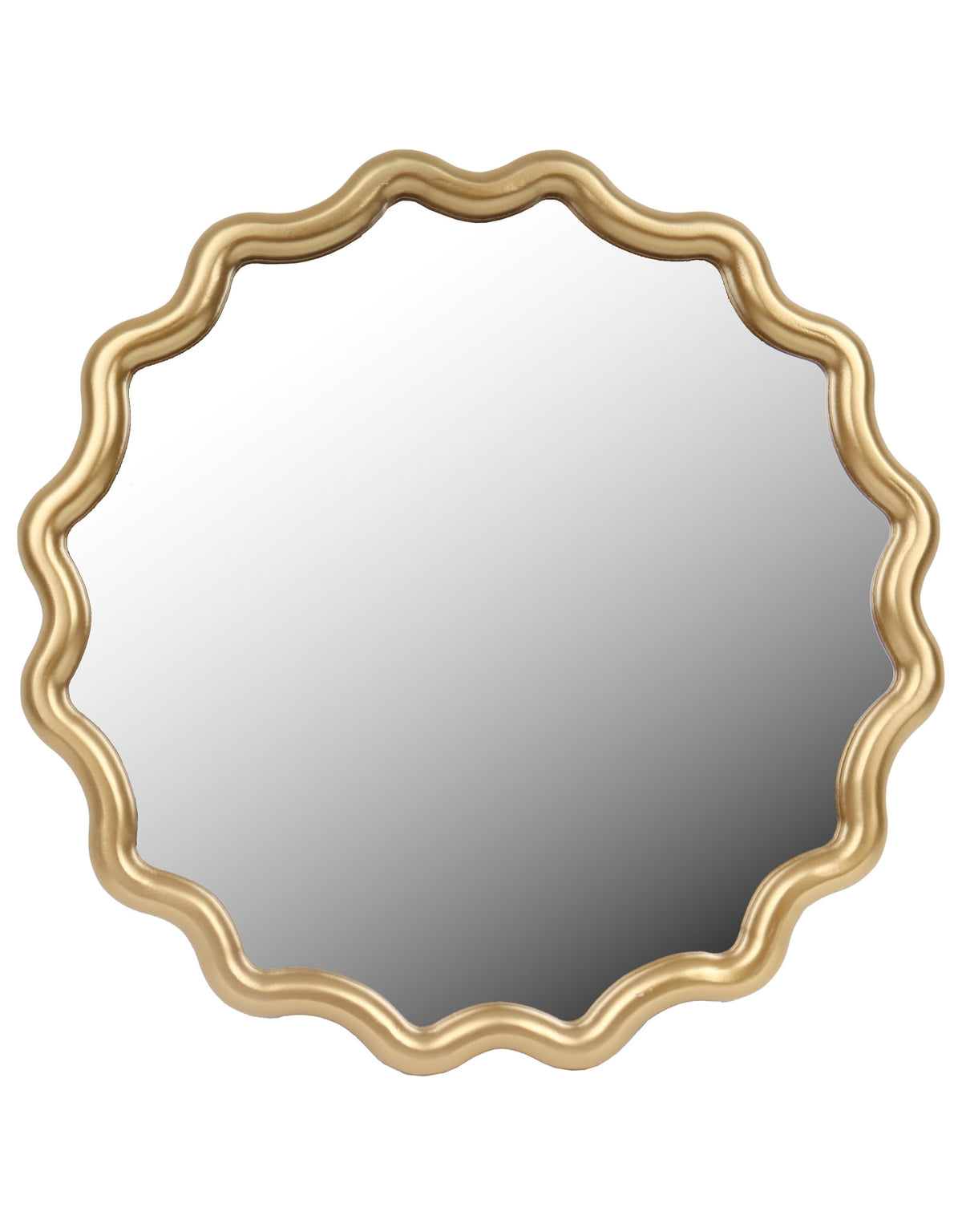 Gold Wave Framed Wall Mirror