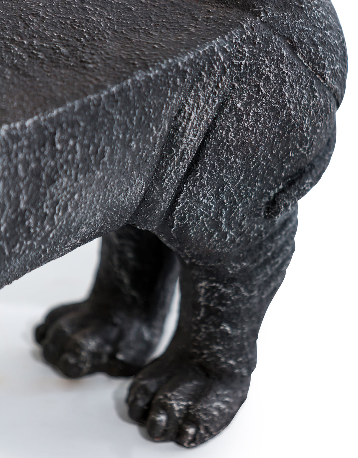 Medium Black Dog Bench
