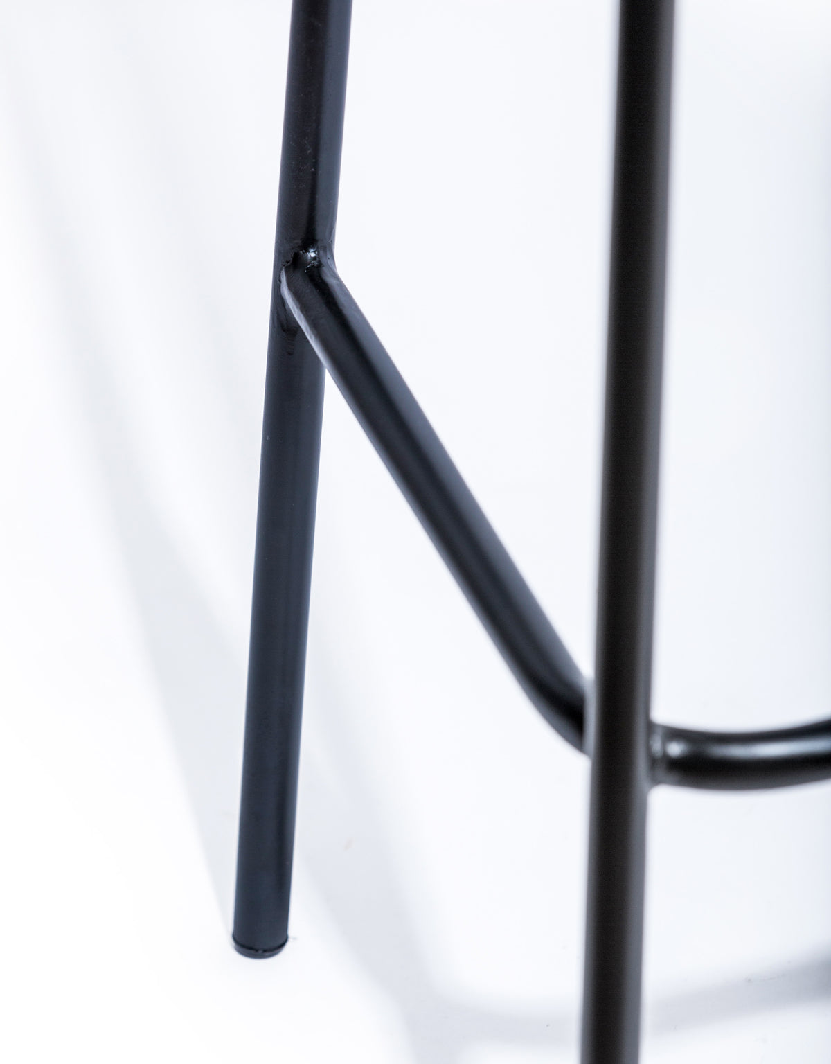 Industrial Ribbed Leather & Iron Classic Bar Stool