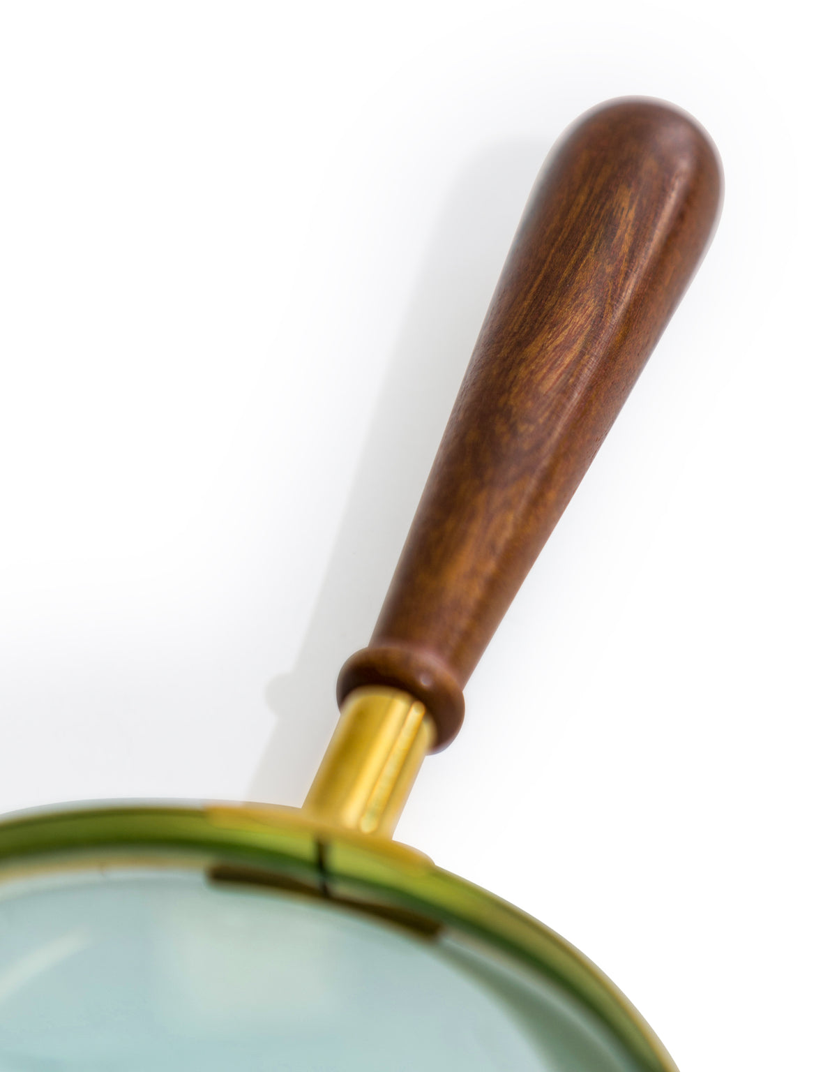 Giant Brass Magnifying Glass with Wooden Handle