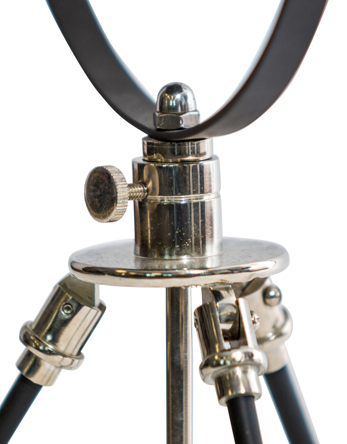 Black and Nickel Large Tripod Table Lamp