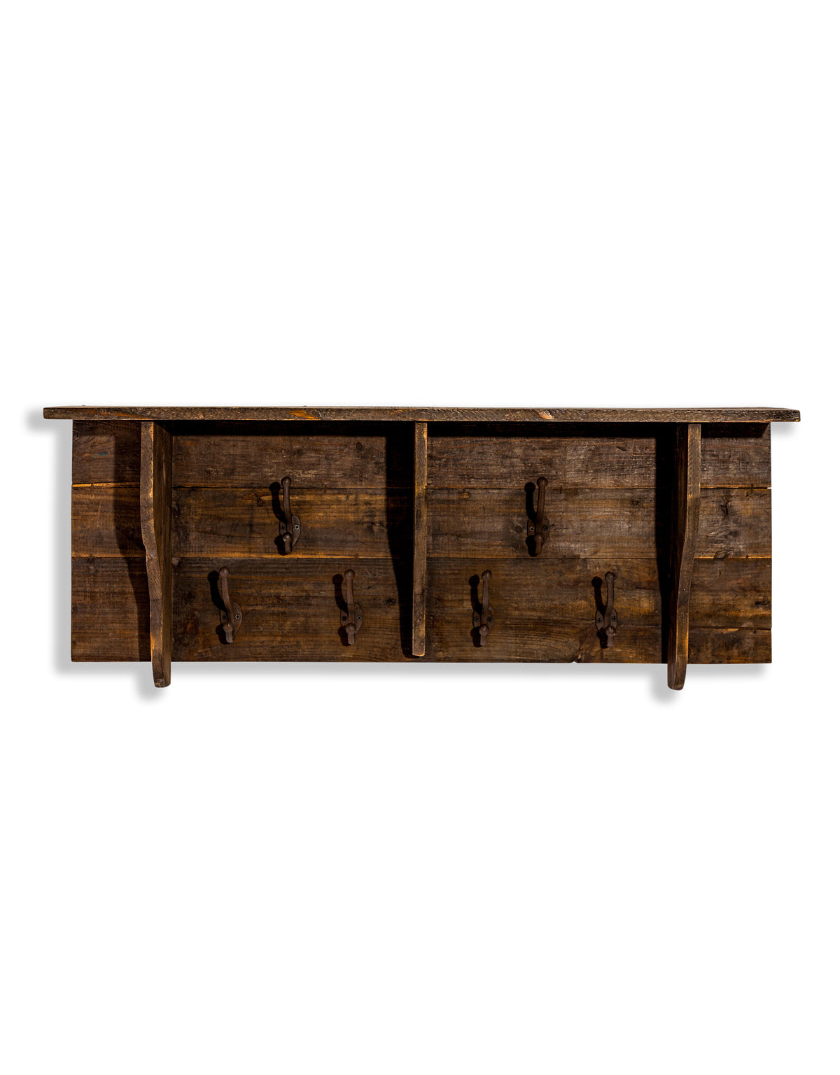 Rustic Wooden "Arundel" Multi Coat Hook Wall Unit
