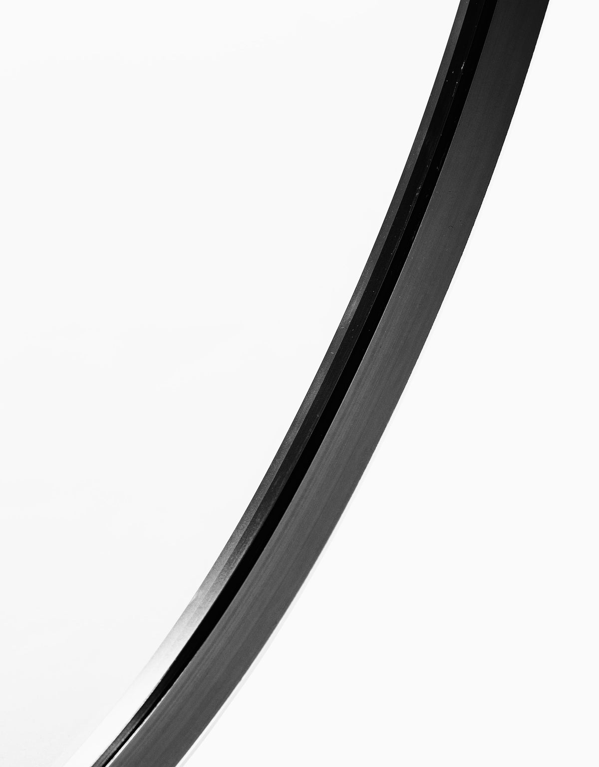 Extra Large Round Black Metal Flare-Framed Broadway Wall Mirror