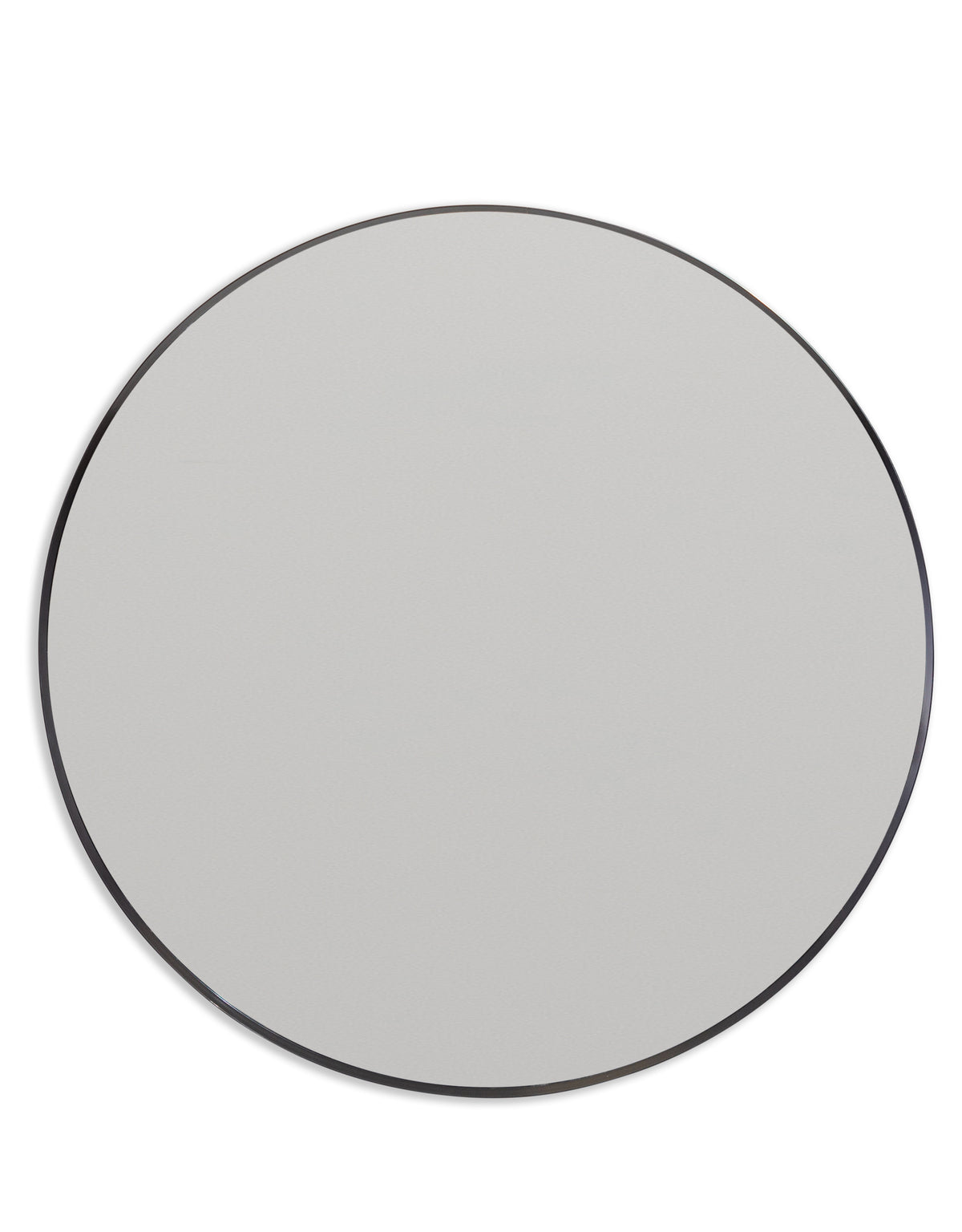 Extra Large Round Black Metal Flare-Framed Broadway Wall Mirror
