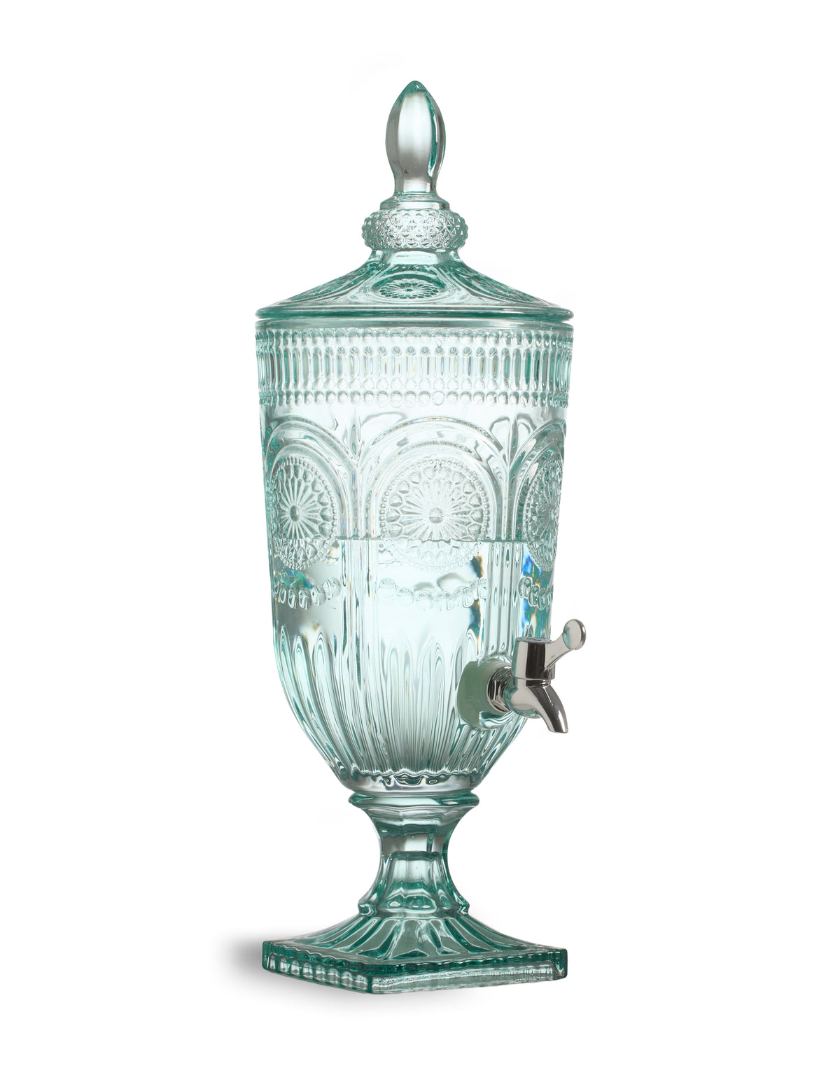 Teal Patterned 3-Litre Glass Drinks Server