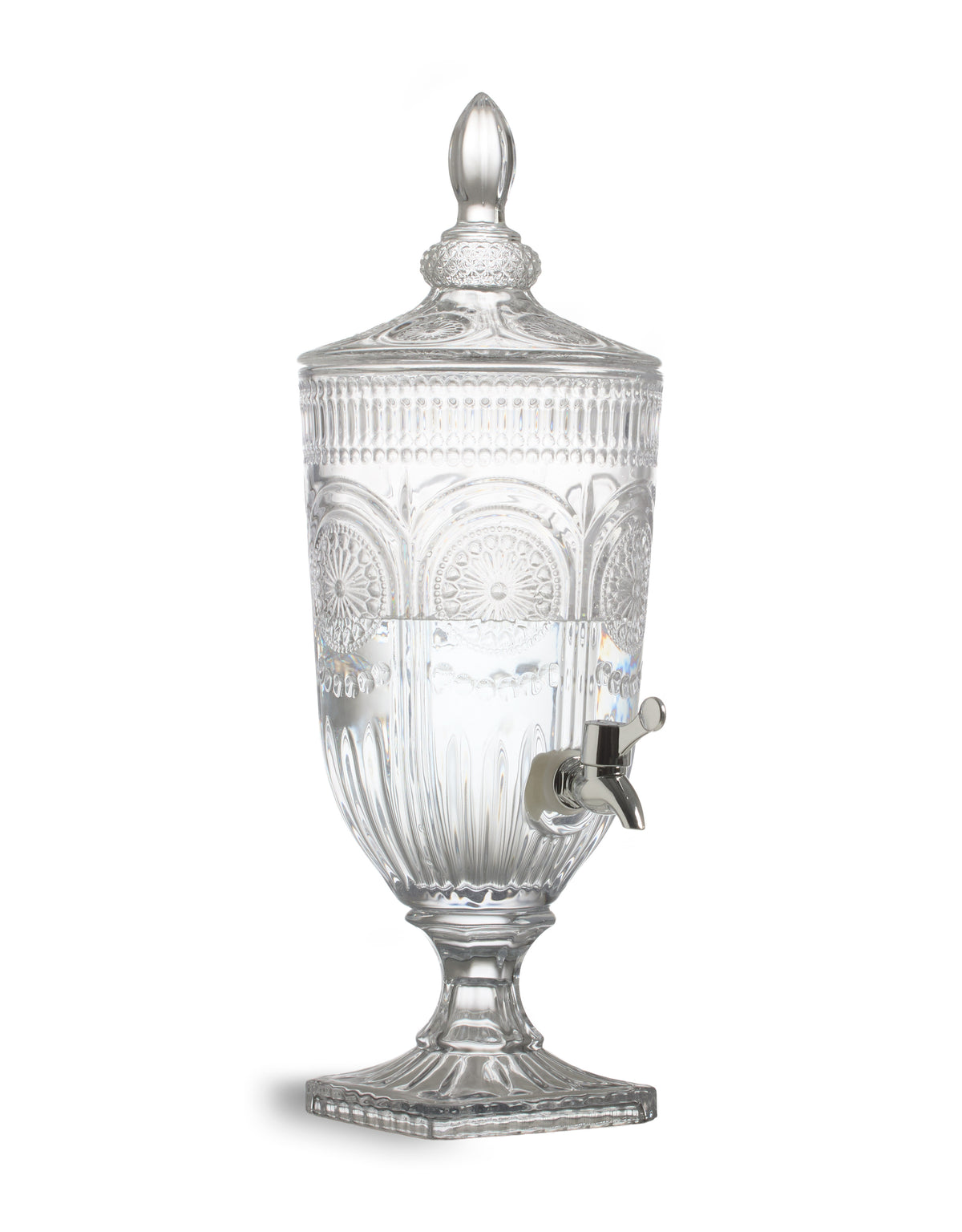 Clear Patterned 3-Litre Glass Drinks Server