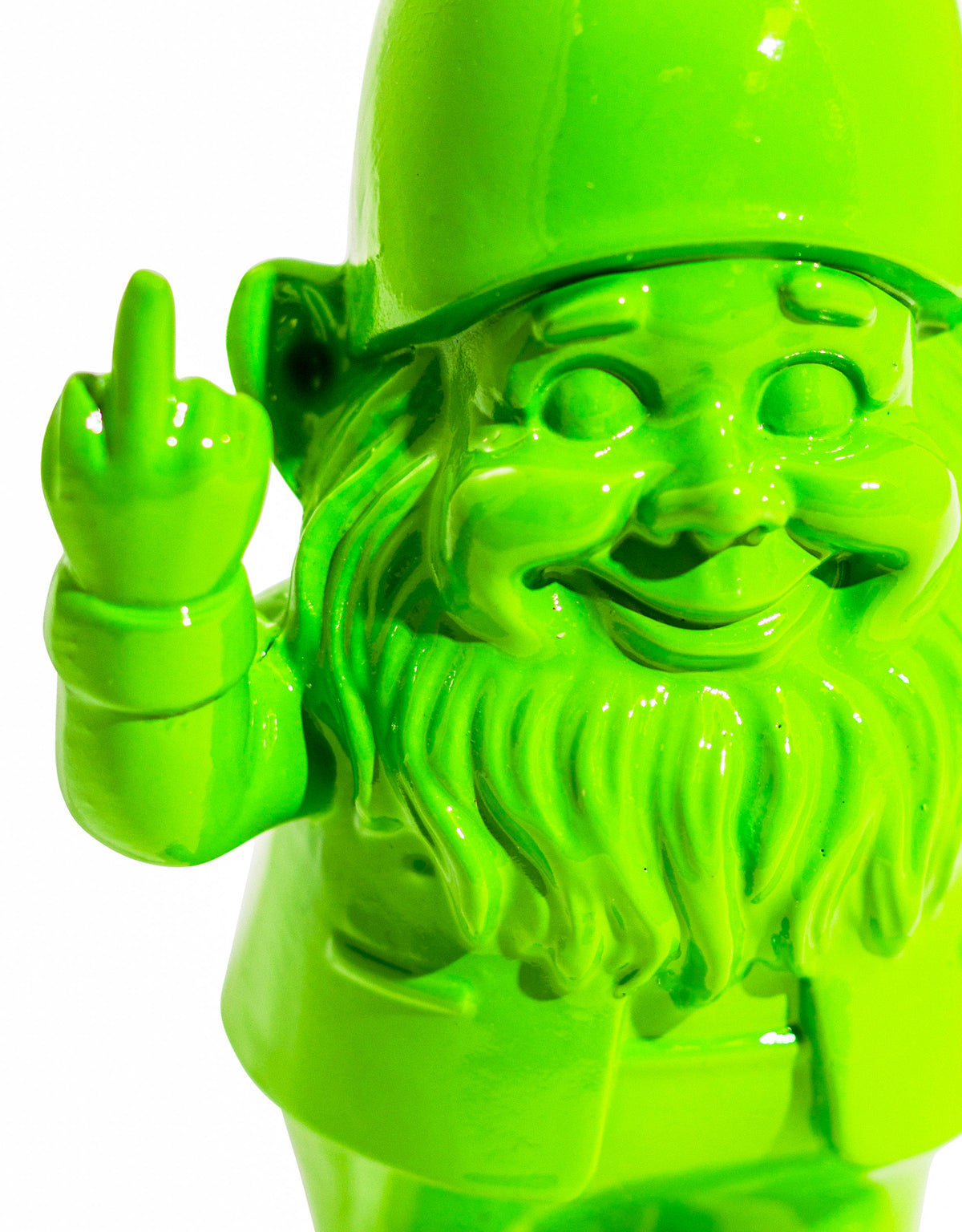 Small Bright Green "Naughty Gnome" Figure