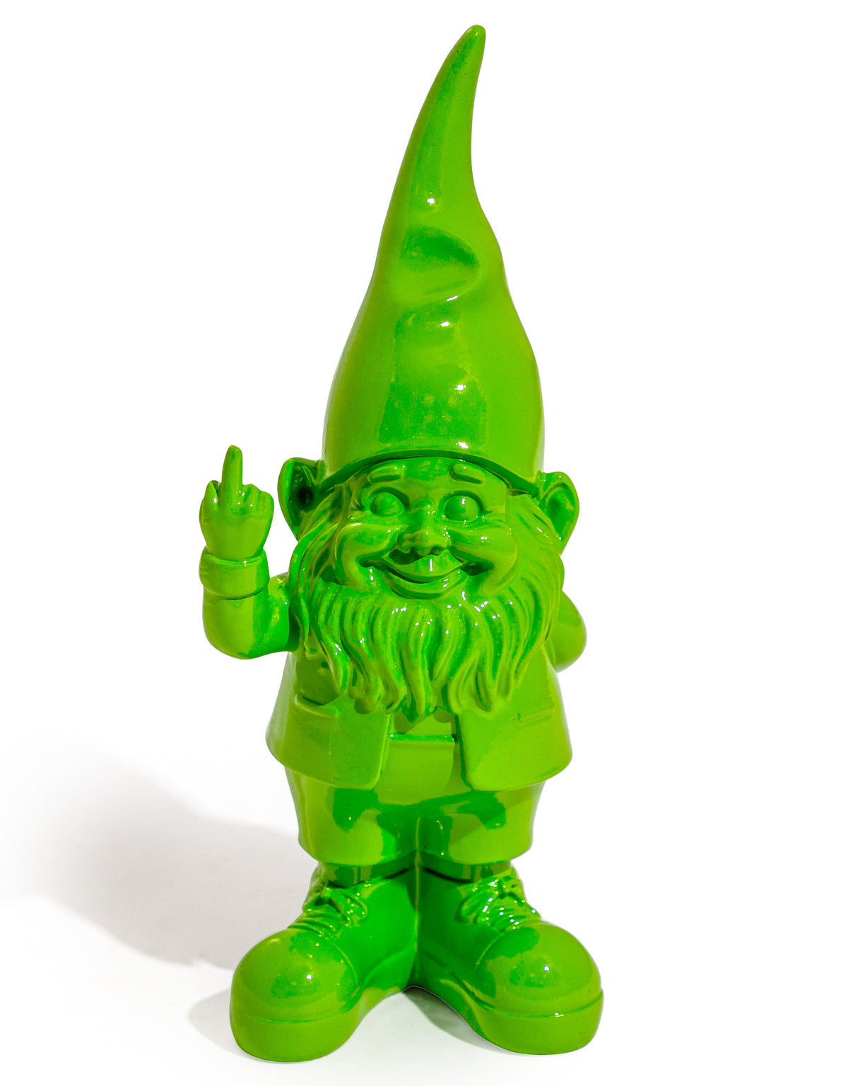 Small Bright Green "Naughty Gnome" Figure