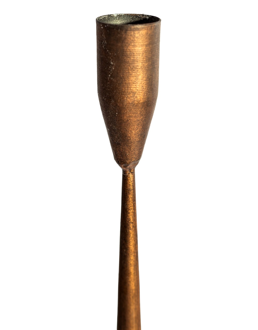Antique Copper Small Floor Standing Candle Holder