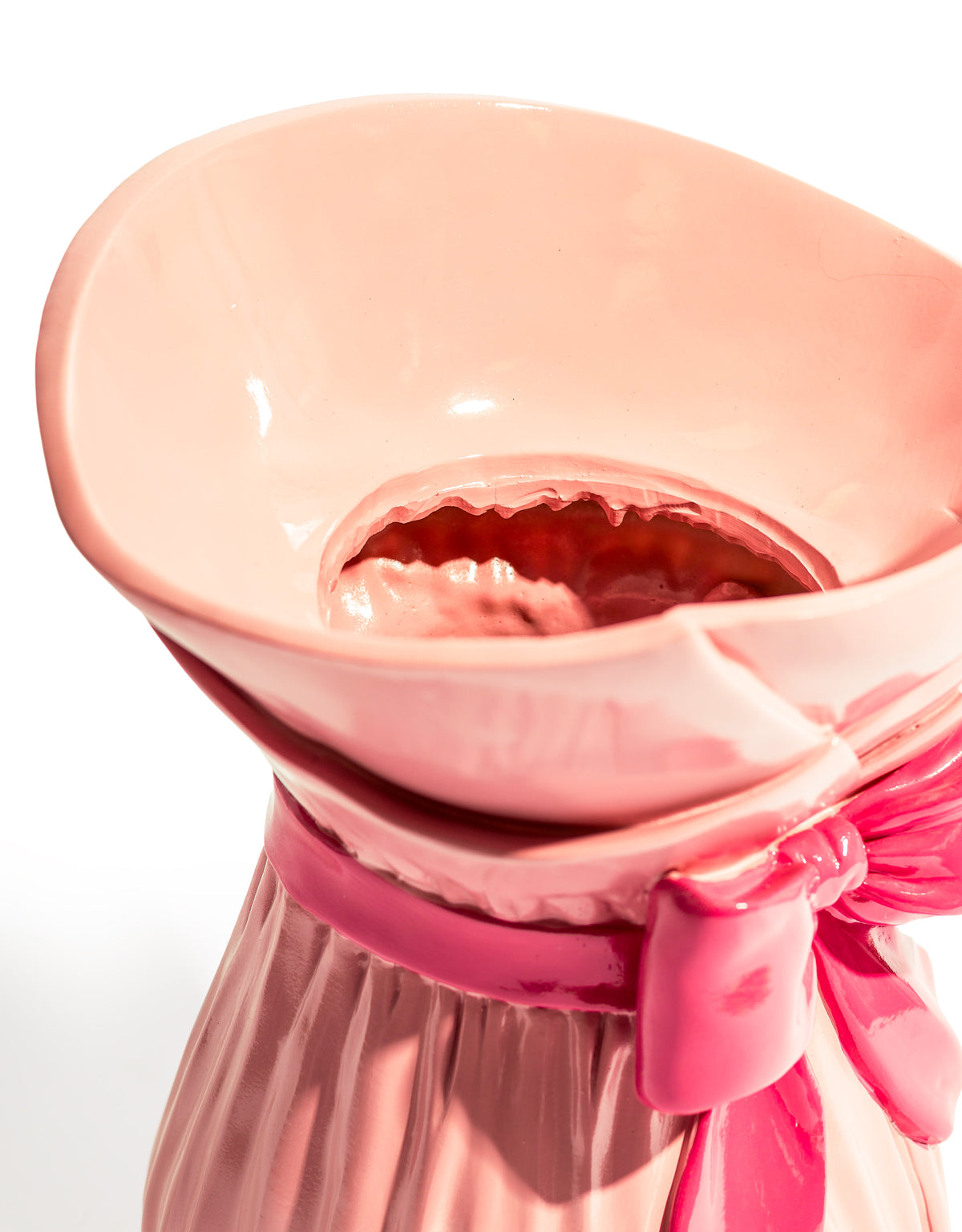 Large Bow-Tied Bouquet Vase