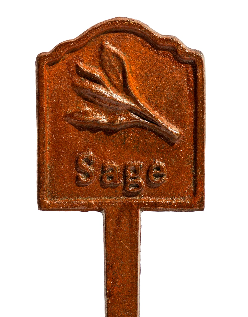 Rusted 'Sage' Cast Iron Herb Garden Planter Sign