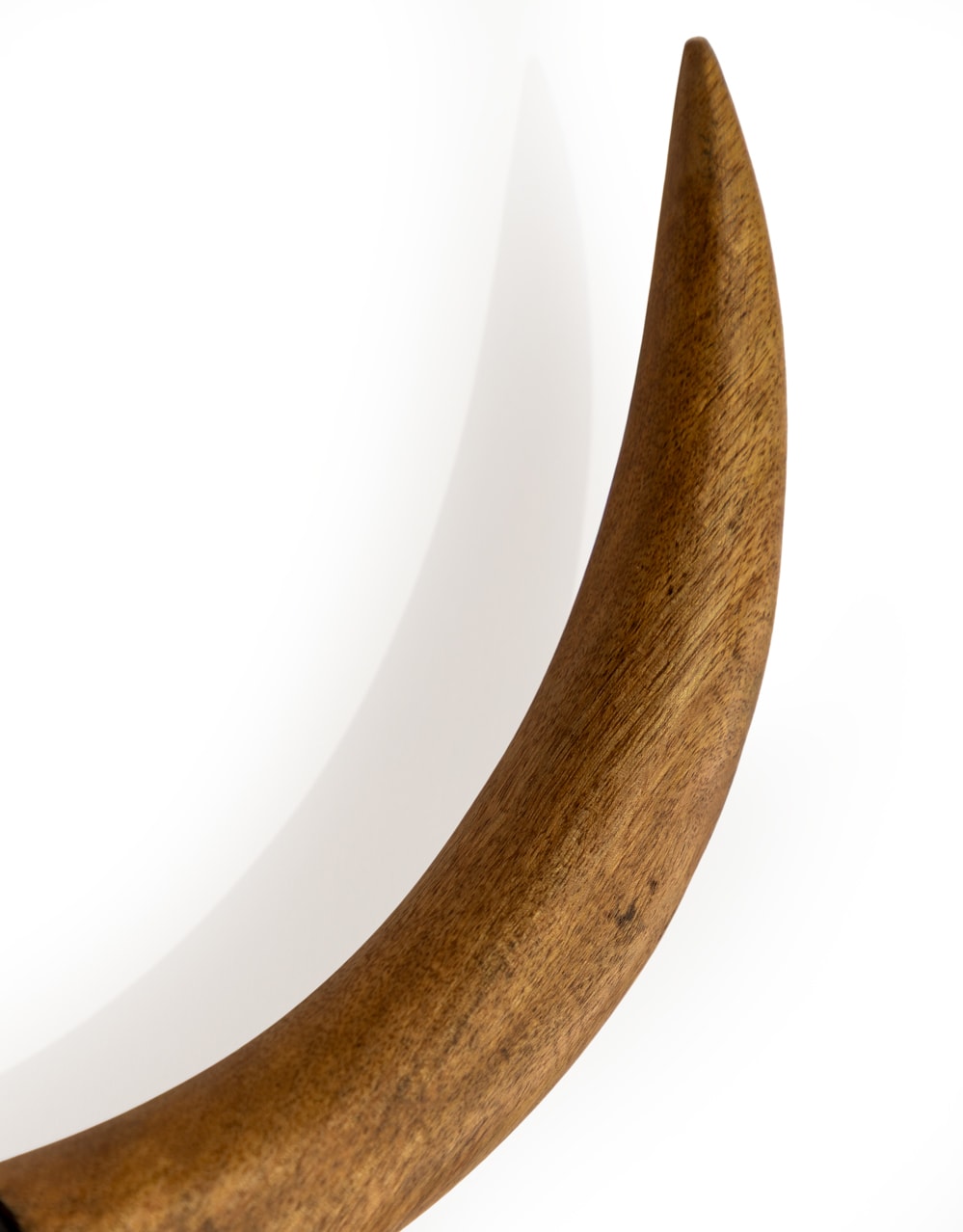 Distressed Black and Wood Tribal Bison Wall Head
