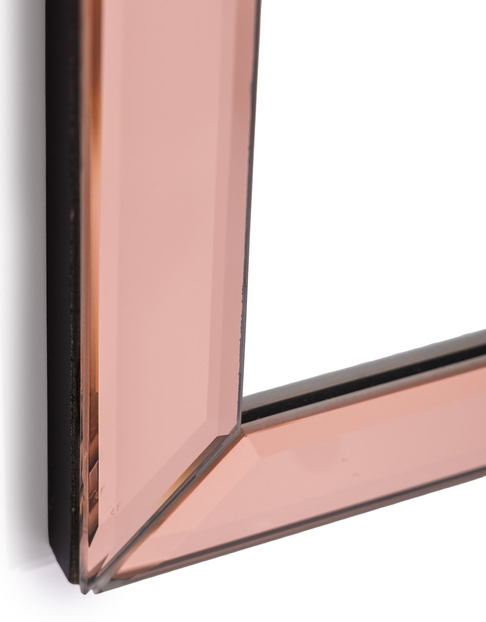 Overmantle Pink "Venus" Glass-Framed Wall Mirror