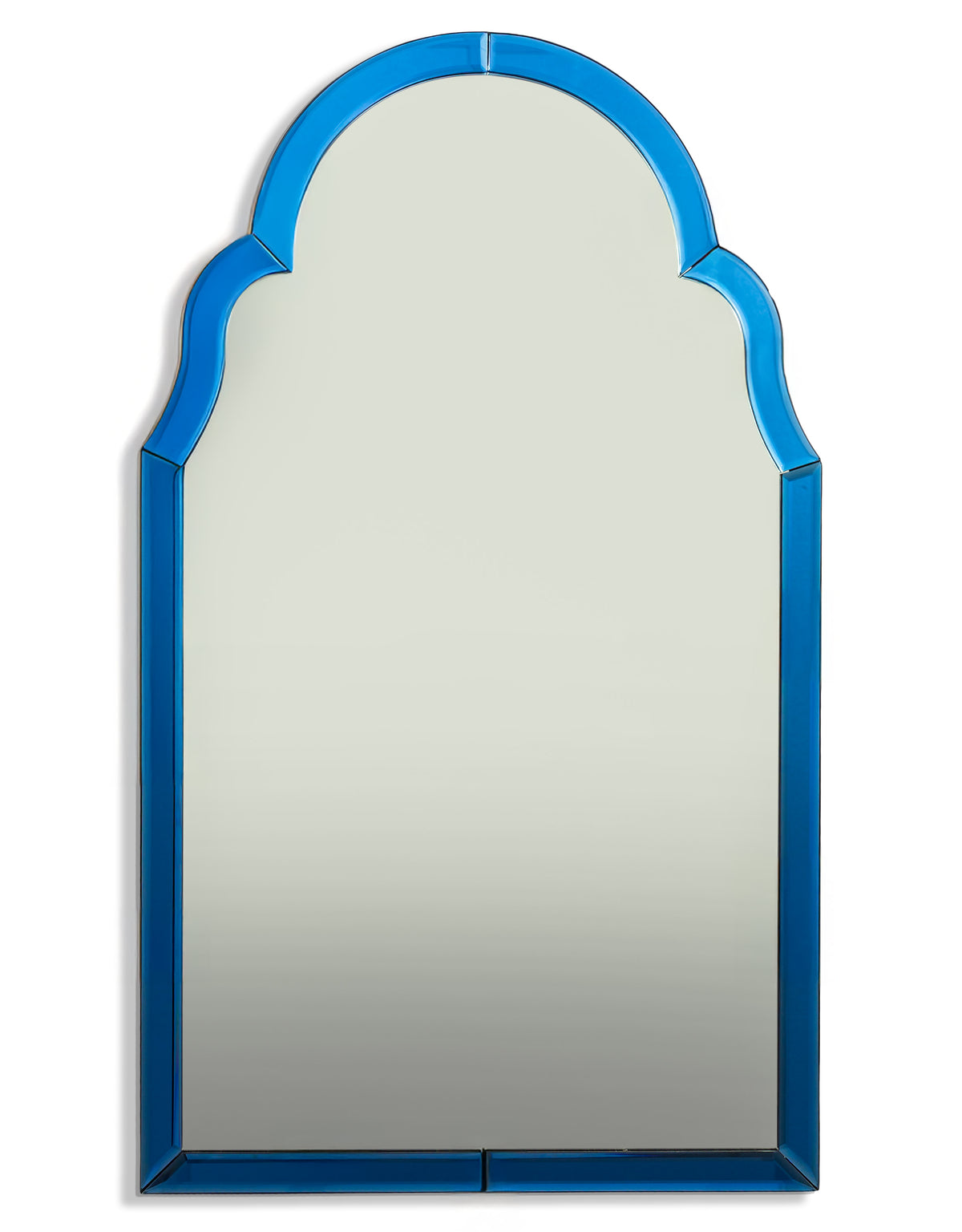 Portrait Blue "Venus" Glass-Framed Wall Mirror