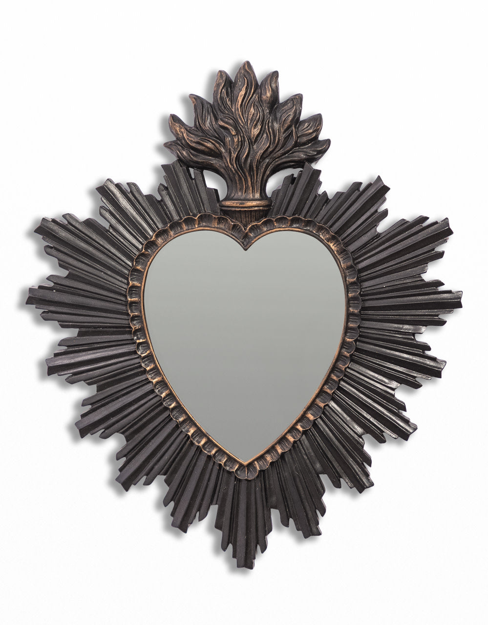 Small Black "Sacred Heart" Mirror