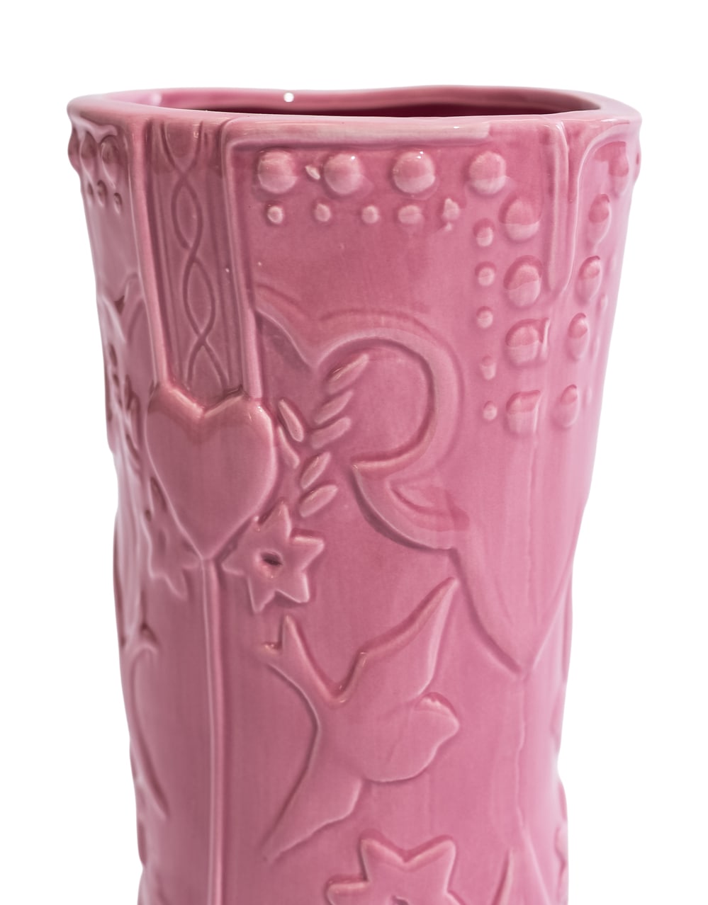 Large Pink "Swiftie" Cowboy Boot Ceramic Vase