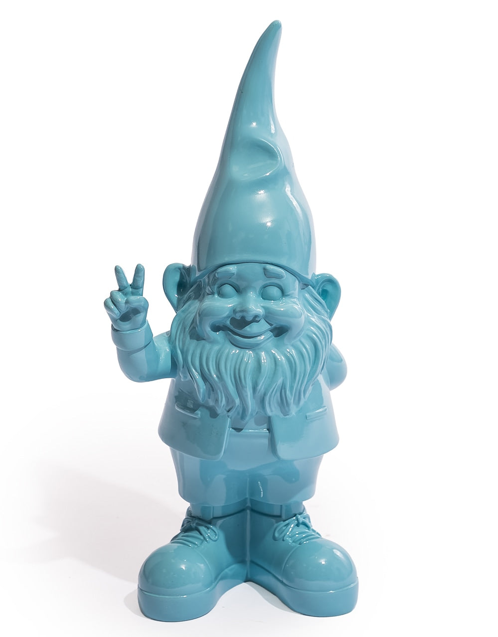 Medium Bright Blue "Peace" Gnome Figure
