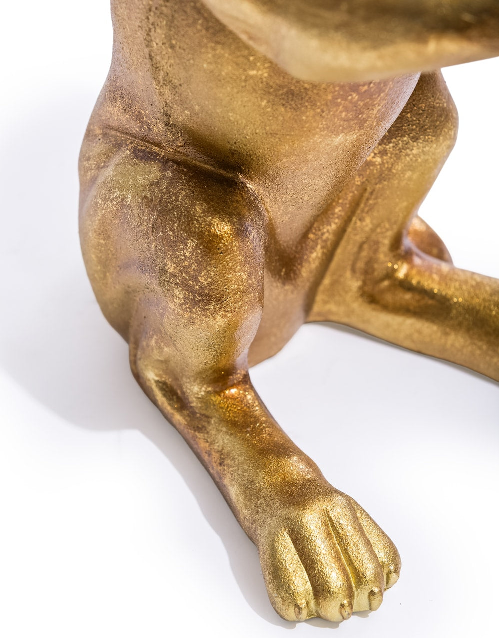 Antique Gold "Helpful Hound" Umbrella Stand