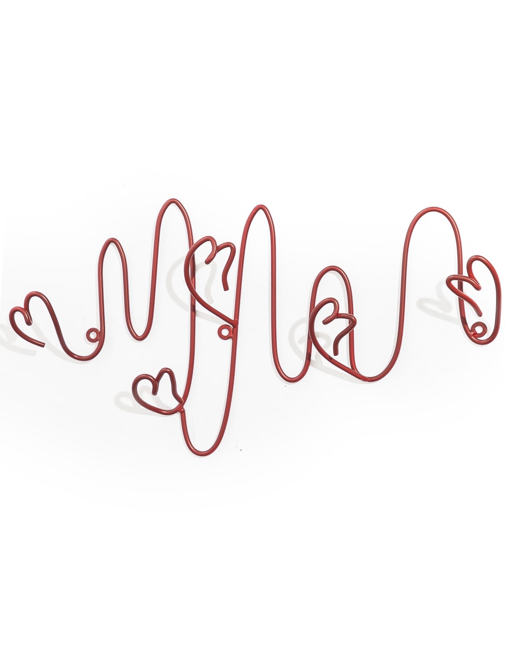 Red Multi Heart Coat Hook