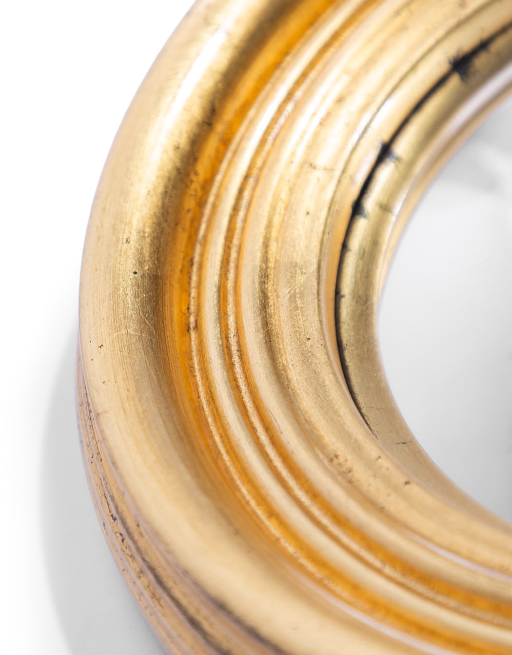 Round Gold 25cm Convex Mirror
