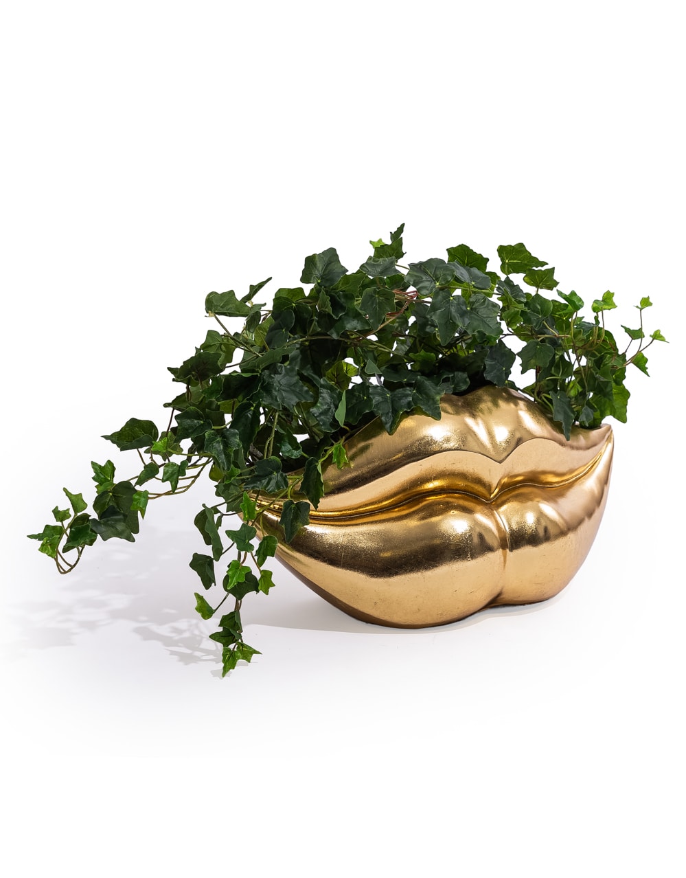 Extra Large Gold Lips Planter