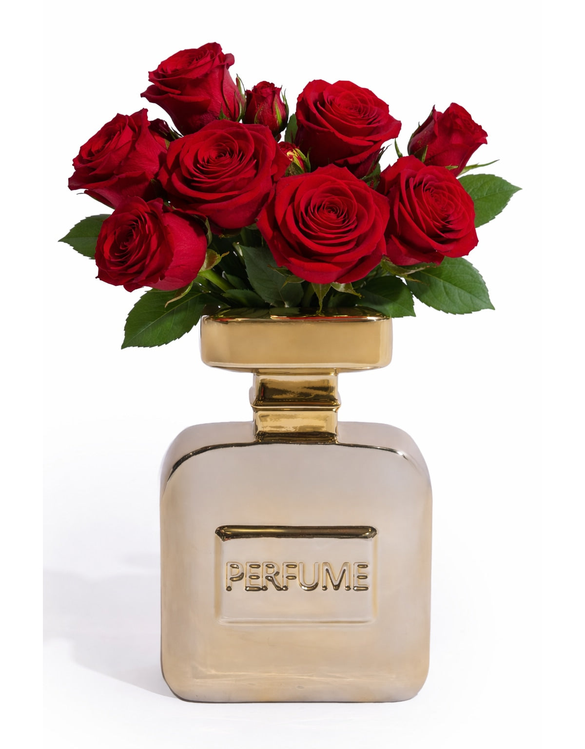 Electro Gold Perfume Bottle Vase