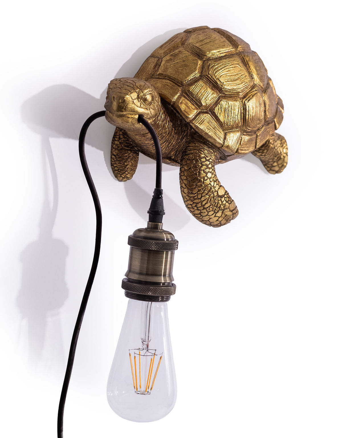 Antique Gold Turtle Wall Lamp