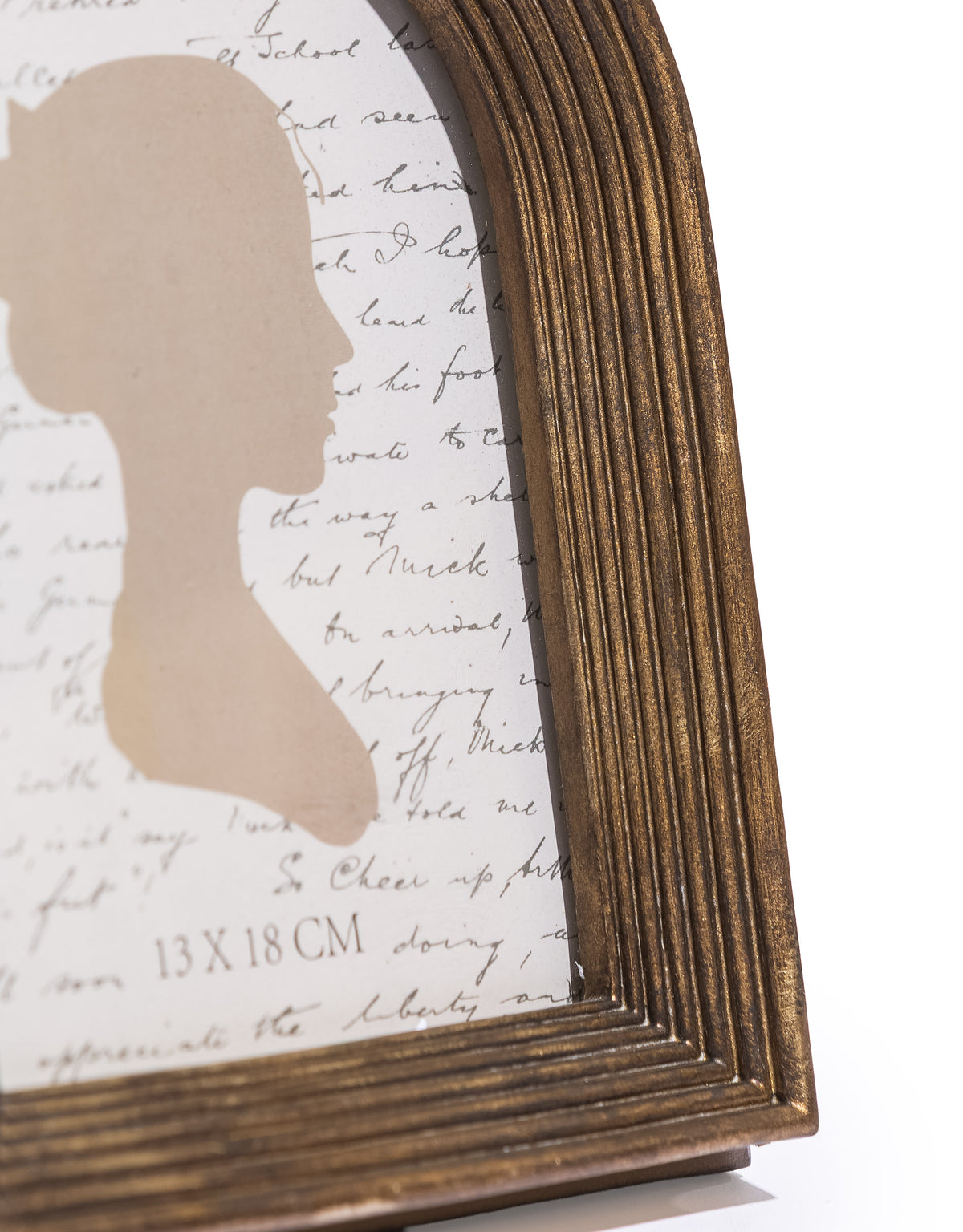 Antique Gold Ribbed Arch 5x7" Photo Frame
