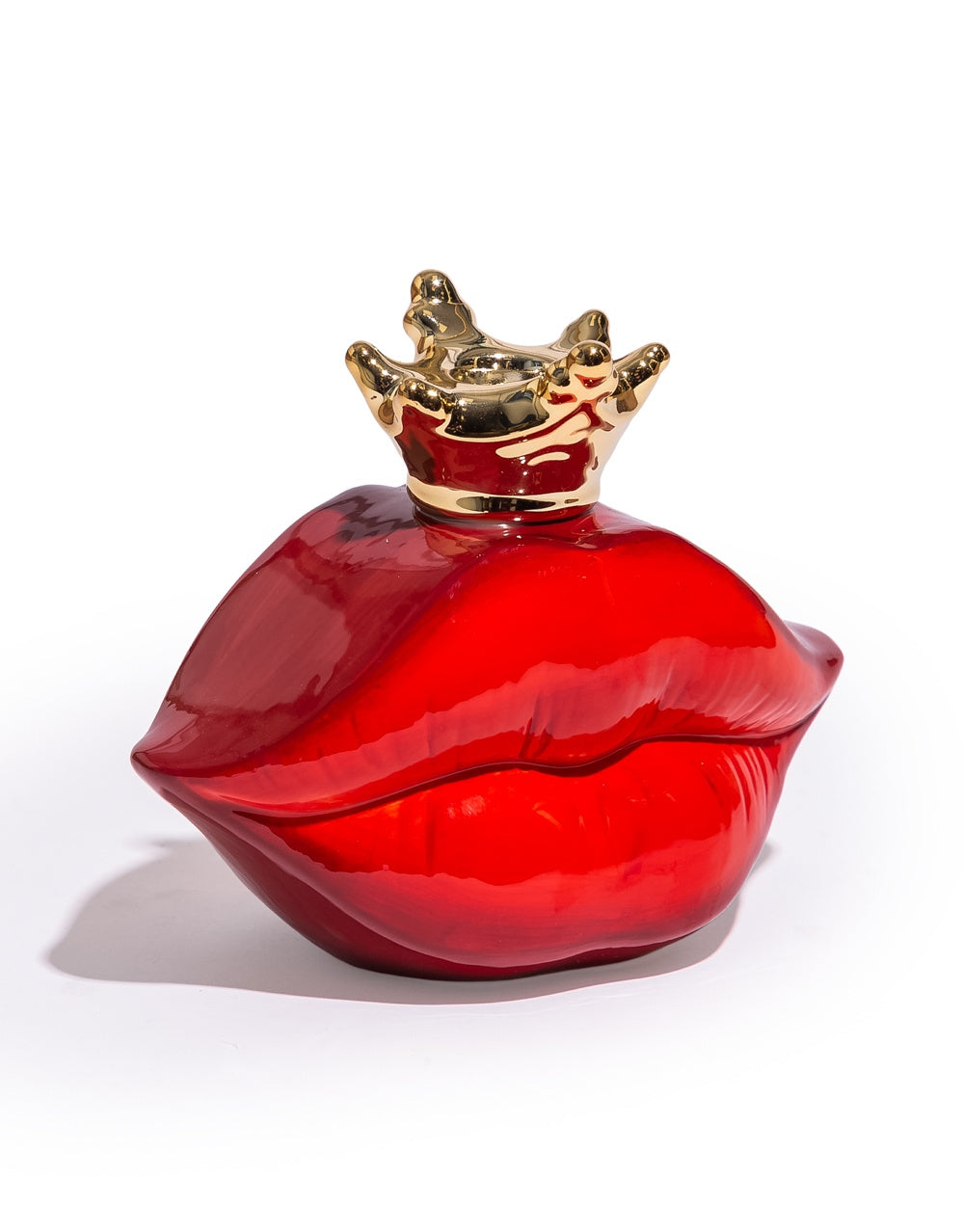 "Queen of Lips" Red Ceramic Candle Holder