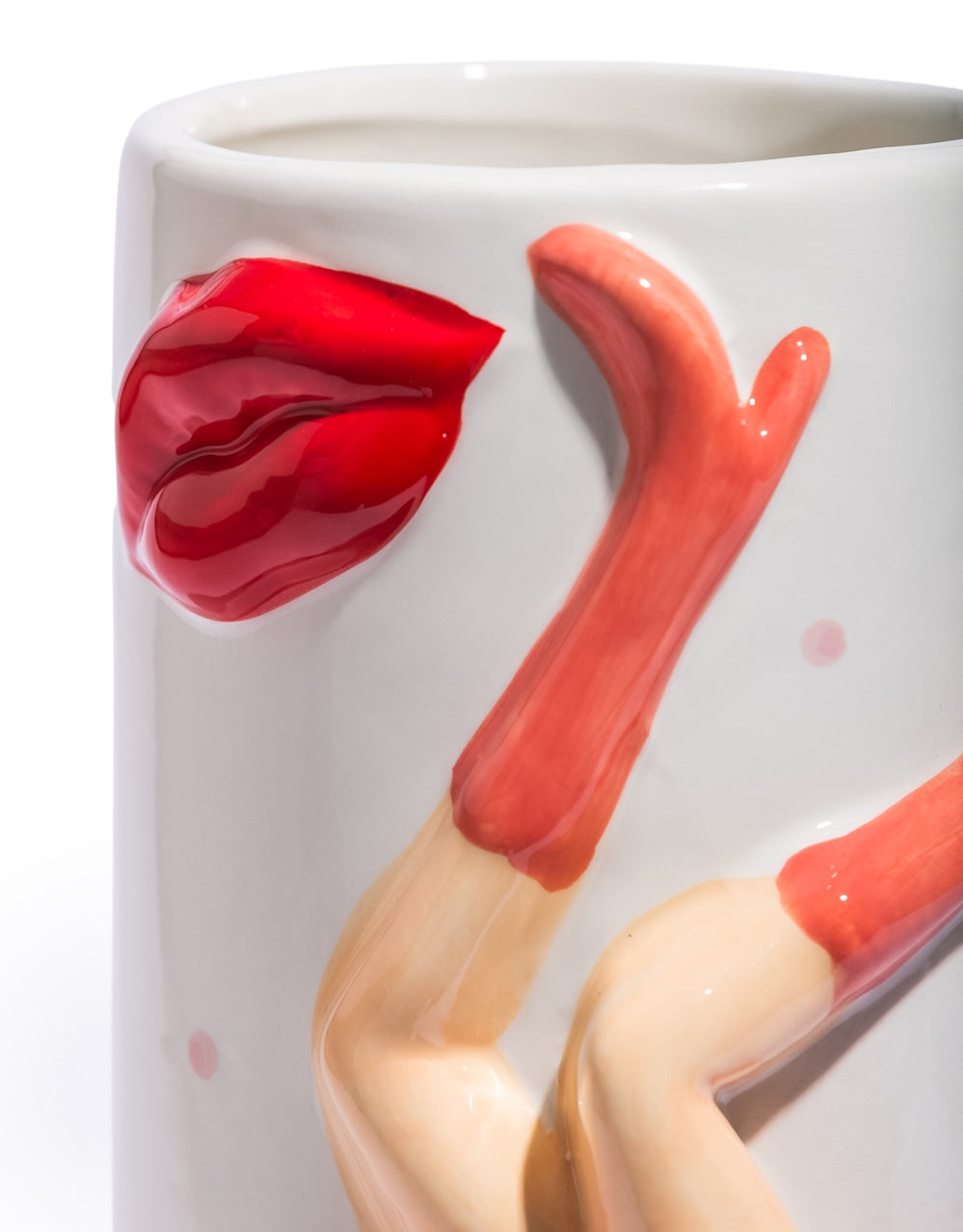 "Drunk in Love" Cocktail & Lips Ceramic Vase