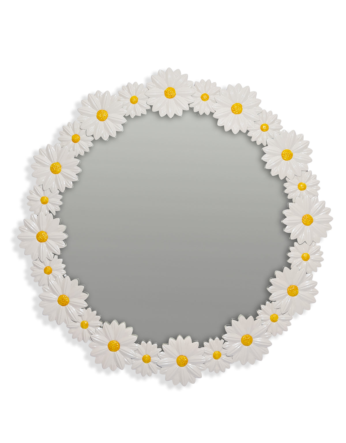 Multi Daisy Flower Framed Wall Mirror