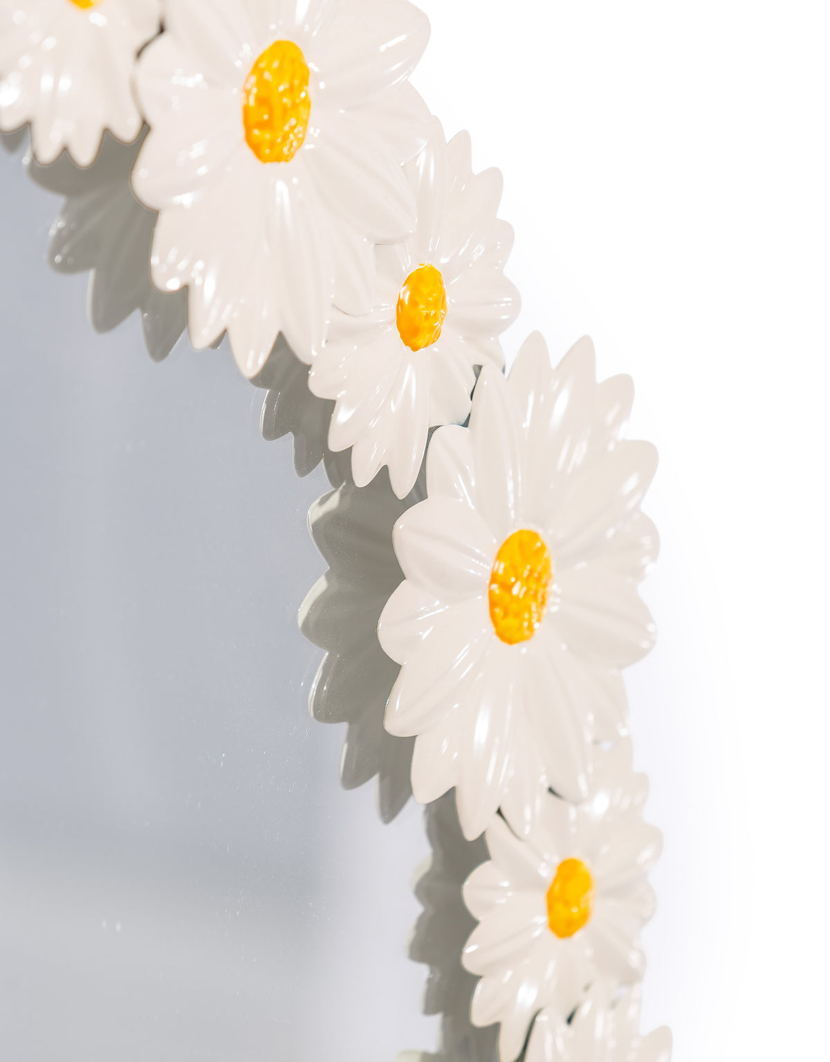 Multi Daisy Flower Framed Wall Mirror