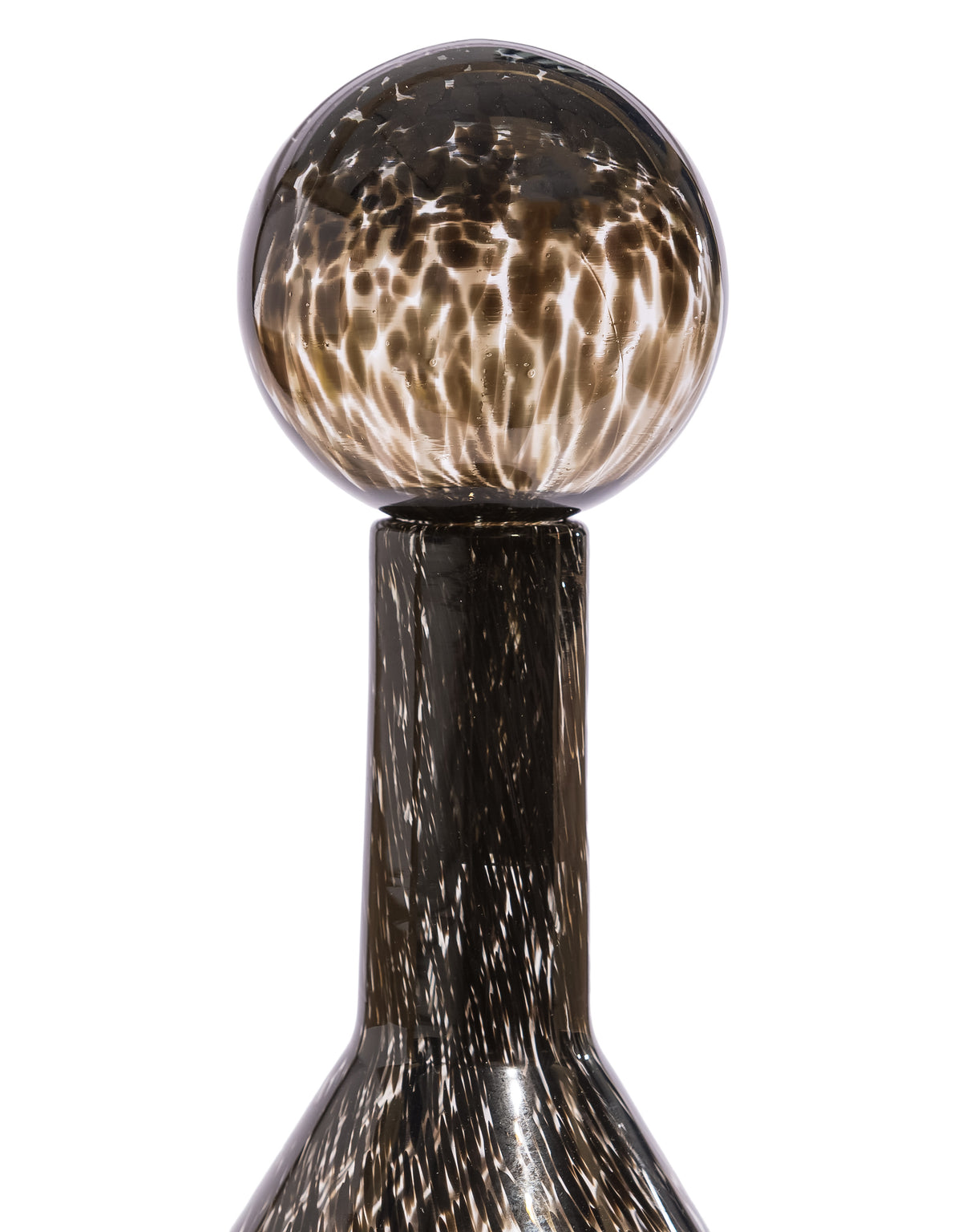 Tall Clear Leopard Print Glass Apothecary Bottle