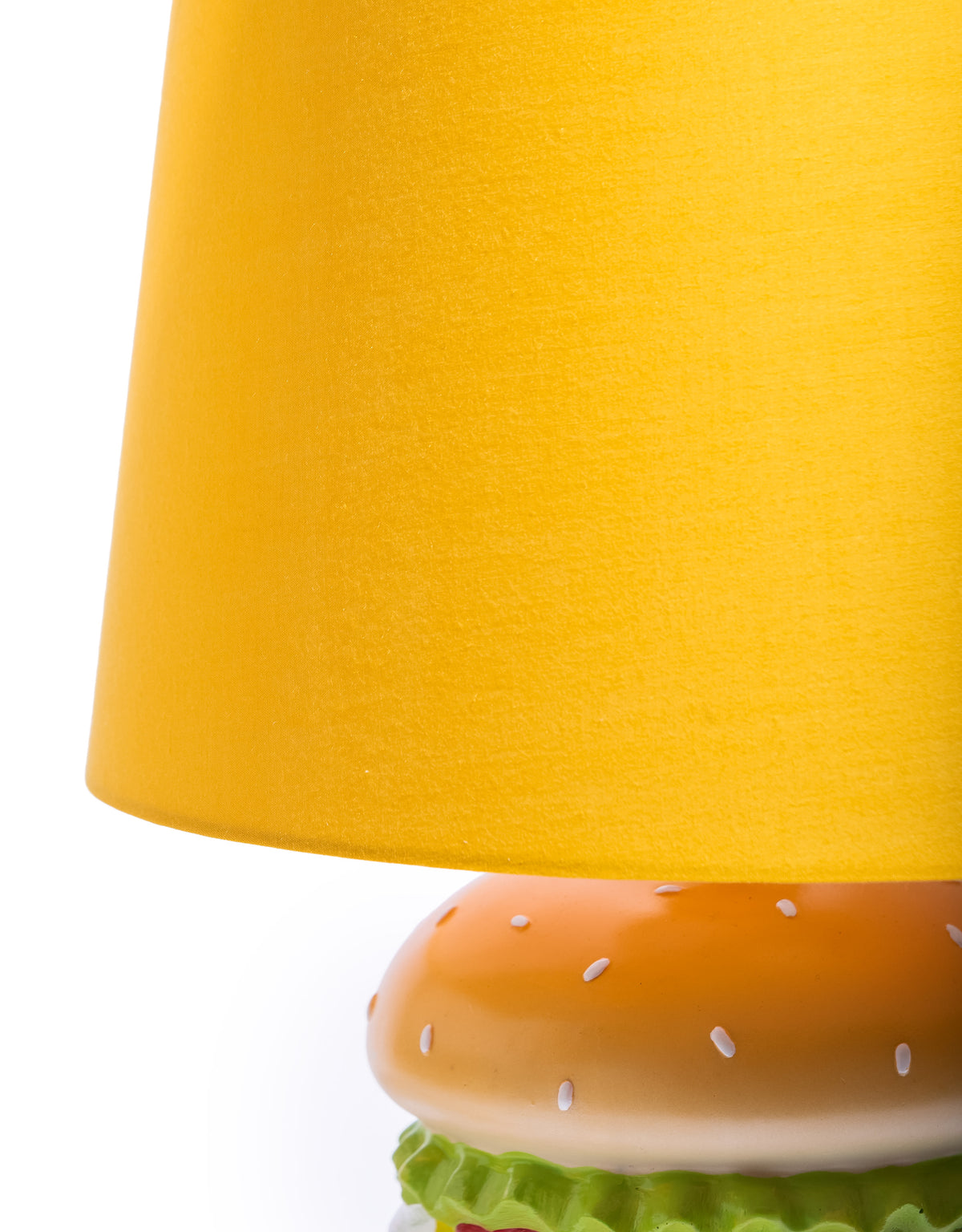 Classic Burger Table Lamp w/ Mustard Shade