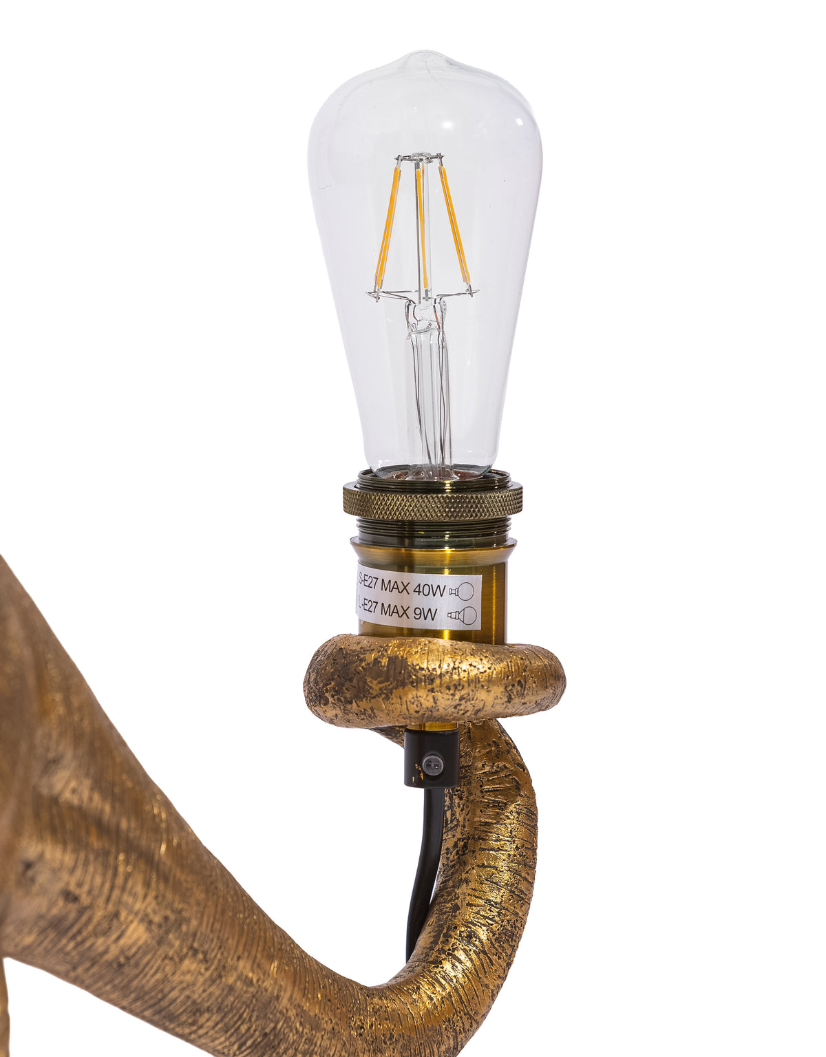 Antique Gold Brontosaurus Table Lamp