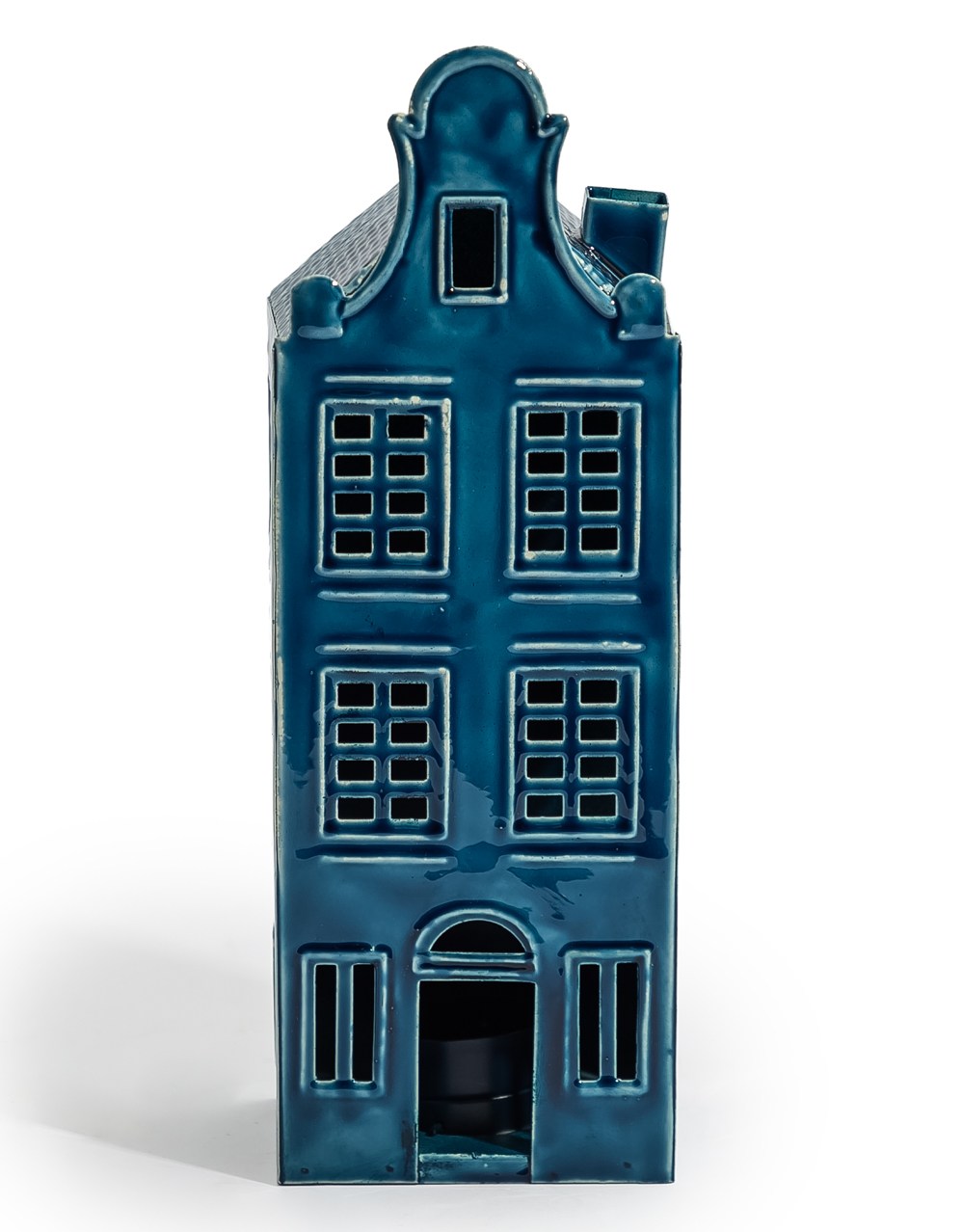 Blue Metal "Amsterdam" Canal House Tealight Holder