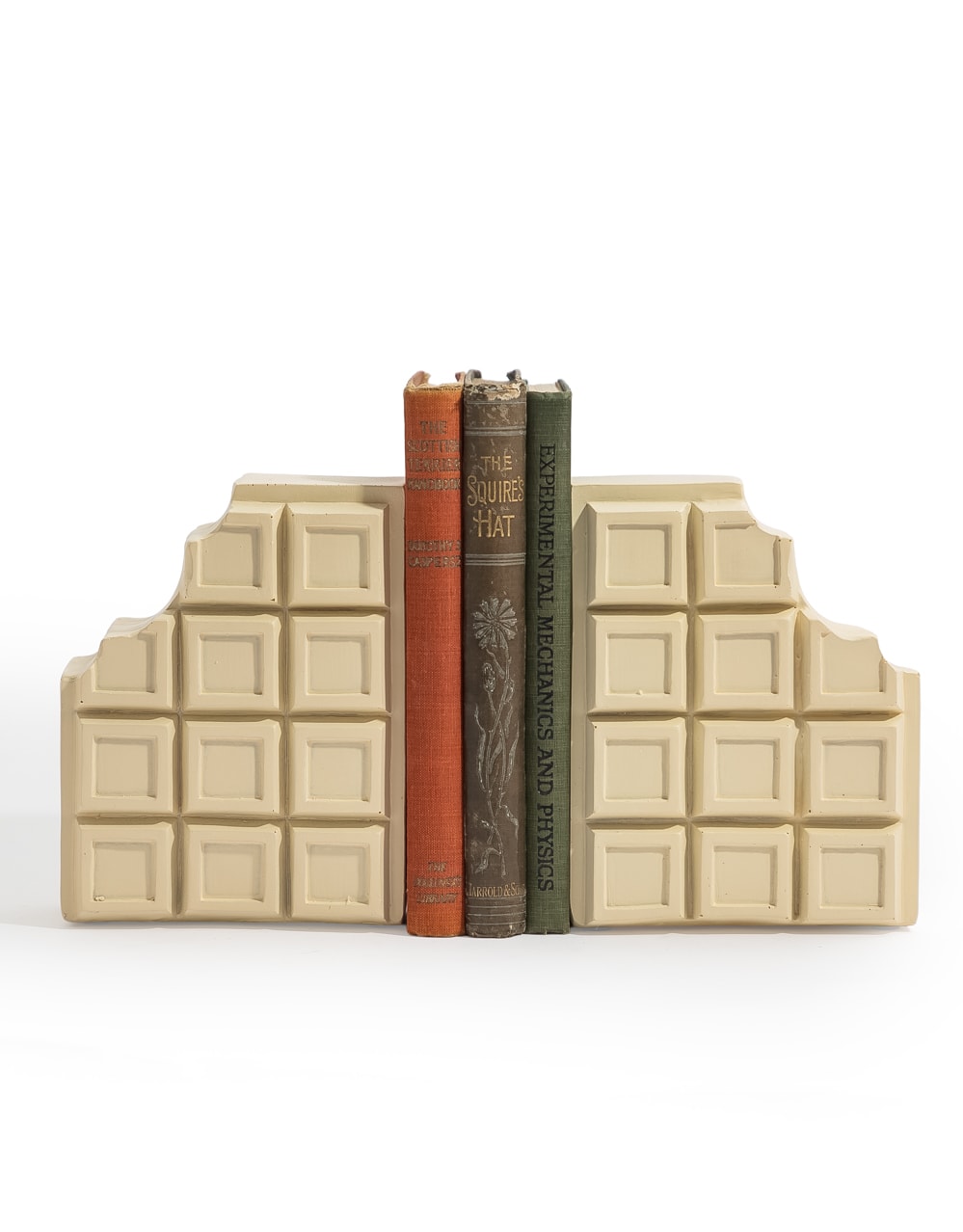 Set of White Chocolate Bars Bookends